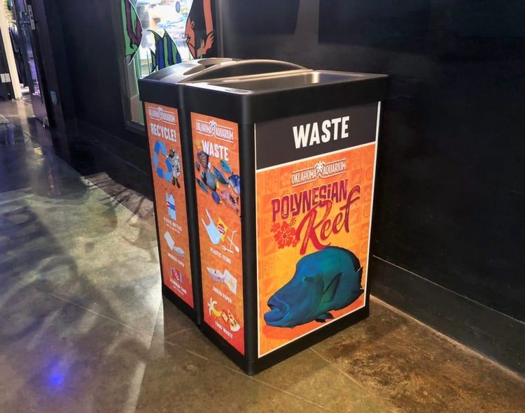 ARC and Tulsa Acquarium waste baskets